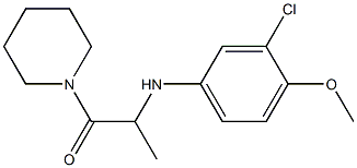 2-[(3-chloro-4-methoxyphenyl)amino]-1-(piperidin-1-yl)propan-1-one 구조식 이미지