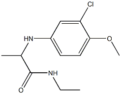 2-[(3-chloro-4-methoxyphenyl)amino]-N-ethylpropanamide Structure