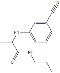 2-[(3-cyanophenyl)amino]-N-propylpropanamide 구조식 이미지