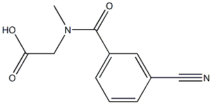 2-[(3-cyanophenyl)-N-methylformamido]acetic acid 구조식 이미지