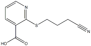 2-[(3-cyanopropyl)sulfanyl]pyridine-3-carboxylic acid 구조식 이미지