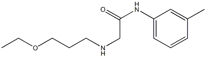 2-[(3-ethoxypropyl)amino]-N-(3-methylphenyl)acetamide Structure