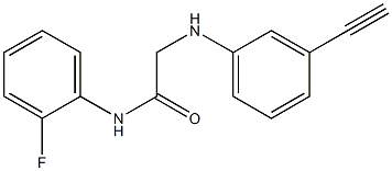 2-[(3-ethynylphenyl)amino]-N-(2-fluorophenyl)acetamide 구조식 이미지