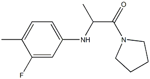 2-[(3-fluoro-4-methylphenyl)amino]-1-(pyrrolidin-1-yl)propan-1-one Structure