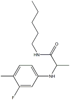 2-[(3-fluoro-4-methylphenyl)amino]-N-pentylpropanamide Structure