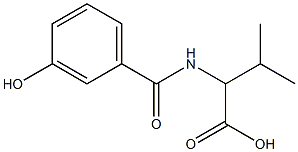 2-[(3-hydroxybenzoyl)amino]-3-methylbutanoic acid Structure