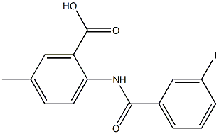 2-[(3-iodobenzene)amido]-5-methylbenzoic acid 구조식 이미지