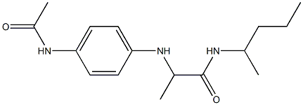 2-[(4-acetamidophenyl)amino]-N-(pentan-2-yl)propanamide 구조식 이미지