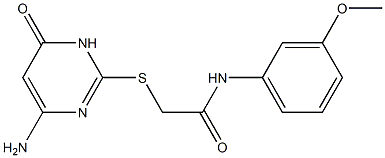 2-[(4-amino-6-oxo-1,6-dihydropyrimidin-2-yl)sulfanyl]-N-(3-methoxyphenyl)acetamide Structure