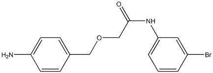 2-[(4-aminophenyl)methoxy]-N-(3-bromophenyl)acetamide Structure