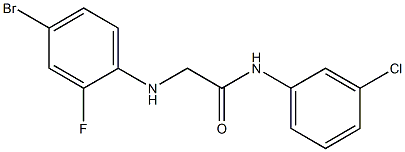 2-[(4-bromo-2-fluorophenyl)amino]-N-(3-chlorophenyl)acetamide Structure