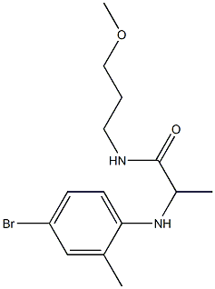 2-[(4-bromo-2-methylphenyl)amino]-N-(3-methoxypropyl)propanamide Structure