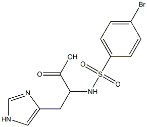 2-[(4-bromobenzene)sulfonamido]-3-(1H-imidazol-4-yl)propanoic acid 구조식 이미지