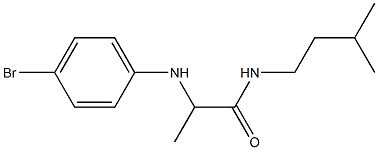 2-[(4-bromophenyl)amino]-N-(3-methylbutyl)propanamide 구조식 이미지