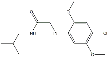 2-[(4-chloro-2,5-dimethoxyphenyl)amino]-N-(2-methylpropyl)acetamide 구조식 이미지