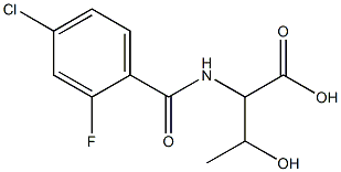 2-[(4-chloro-2-fluorophenyl)formamido]-3-hydroxybutanoic acid 구조식 이미지