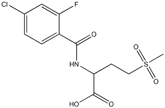 2-[(4-chloro-2-fluorophenyl)formamido]-4-methanesulfonylbutanoic acid Structure
