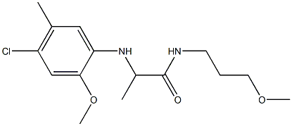 2-[(4-chloro-2-methoxy-5-methylphenyl)amino]-N-(3-methoxypropyl)propanamide Structure