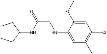 2-[(4-chloro-2-methoxy-5-methylphenyl)amino]-N-cyclopentylacetamide Structure