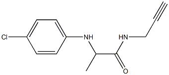 2-[(4-chlorophenyl)amino]-N-(prop-2-yn-1-yl)propanamide 구조식 이미지