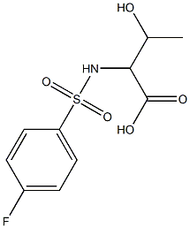 2-[(4-fluorobenzene)sulfonamido]-3-hydroxybutanoic acid 구조식 이미지