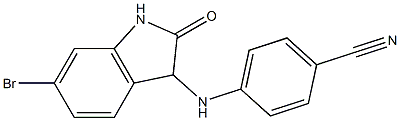 4-[(6-bromo-2-oxo-2,3-dihydro-1H-indol-3-yl)amino]benzonitrile Structure