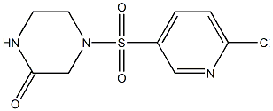 4-[(6-chloropyridine-3-)sulfonyl]piperazin-2-one Structure