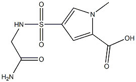 4-[(carbamoylmethyl)sulfamoyl]-1-methyl-1H-pyrrole-2-carboxylic acid 구조식 이미지