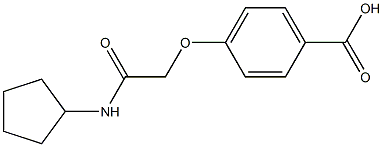 4-[(cyclopentylcarbamoyl)methoxy]benzoic acid Structure