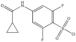 4-[(cyclopropylcarbonyl)amino]-2,6-difluorobenzenesulfonyl chloride Structure