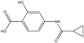 4-[(cyclopropylcarbonyl)amino]-2-hydroxybenzoic acid Structure