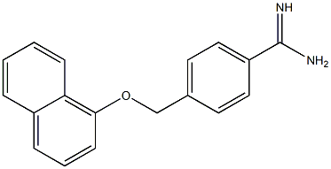 4-[(naphthalen-1-yloxy)methyl]benzene-1-carboximidamide Structure