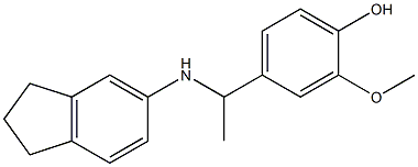 4-[1-(2,3-dihydro-1H-inden-5-ylamino)ethyl]-2-methoxyphenol Structure