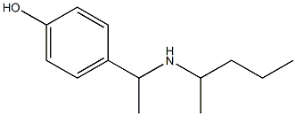 4-[1-(pentan-2-ylamino)ethyl]phenol Structure