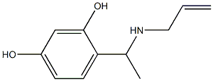 4-[1-(prop-2-en-1-ylamino)ethyl]benzene-1,3-diol Structure