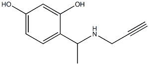 4-[1-(prop-2-yn-1-ylamino)ethyl]benzene-1,3-diol Structure