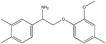4-[1-amino-2-(2-methoxy-4-methylphenoxy)ethyl]-1,2-dimethylbenzene Structure