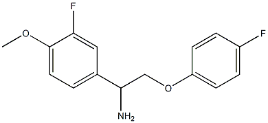 4-[1-amino-2-(4-fluorophenoxy)ethyl]-2-fluoro-1-methoxybenzene 구조식 이미지