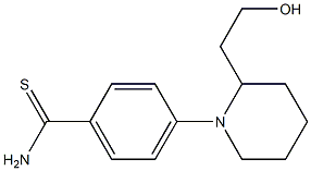 4-[2-(2-hydroxyethyl)piperidin-1-yl]benzene-1-carbothioamide 구조식 이미지