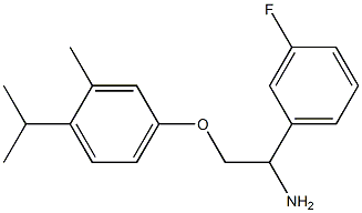 4-[2-amino-2-(3-fluorophenyl)ethoxy]-2-methyl-1-(propan-2-yl)benzene 구조식 이미지