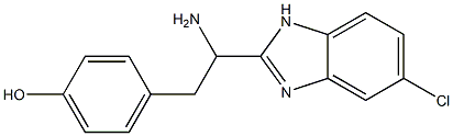 4-[2-amino-2-(5-chloro-1H-1,3-benzodiazol-2-yl)ethyl]phenol 구조식 이미지