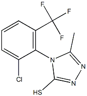 4-[2-chloro-6-(trifluoromethyl)phenyl]-5-methyl-4H-1,2,4-triazole-3-thiol 구조식 이미지