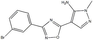 4-[3-(3-bromophenyl)-1,2,4-oxadiazol-5-yl]-1-methyl-1H-pyrazol-5-amine Structure