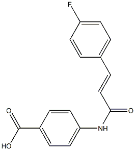 4-[3-(4-fluorophenyl)prop-2-enamido]benzoic acid 구조식 이미지