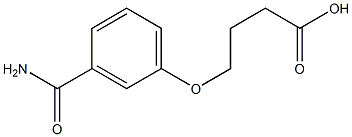 4-[3-(aminocarbonyl)phenoxy]butanoic acid 구조식 이미지