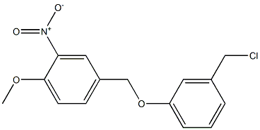 4-[3-(chloromethyl)phenoxymethyl]-1-methoxy-2-nitrobenzene 구조식 이미지