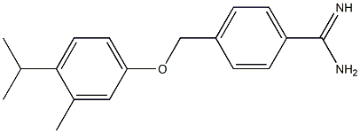 4-[3-methyl-4-(propan-2-yl)phenoxymethyl]benzene-1-carboximidamide 구조식 이미지