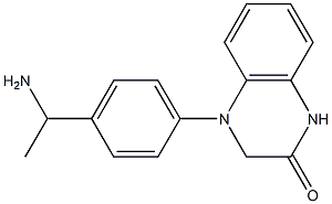 4-[4-(1-aminoethyl)phenyl]-1,2,3,4-tetrahydroquinoxalin-2-one 구조식 이미지