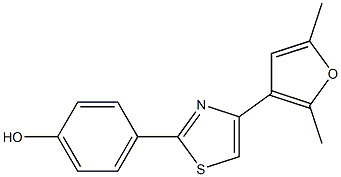 4-[4-(2,5-dimethylfuran-3-yl)-1,3-thiazol-2-yl]phenol Structure