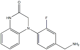 4-[4-(aminomethyl)-2-fluorophenyl]-1,2,3,4-tetrahydroquinoxalin-2-one 구조식 이미지